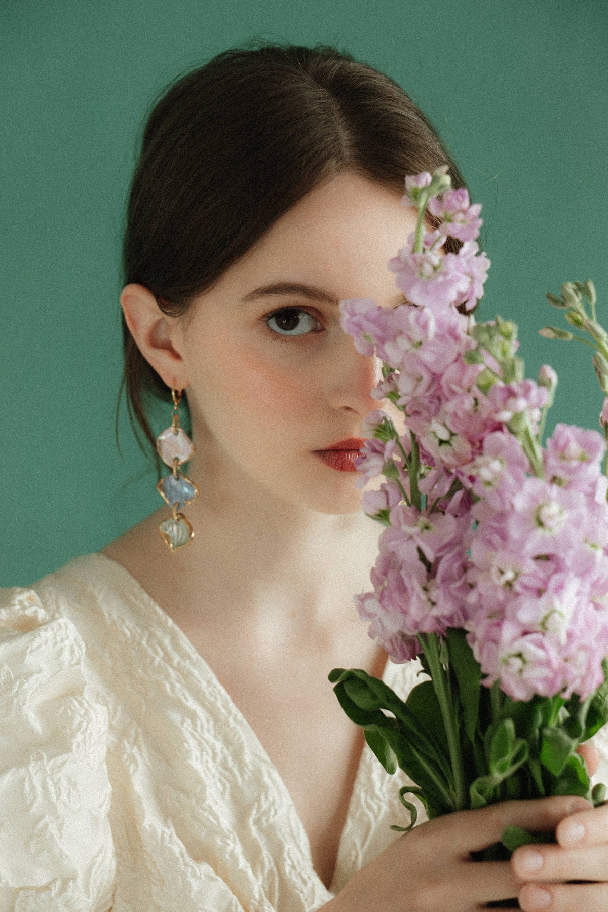 Carousel Pastel Drop Earrings - 18k Gold Plated