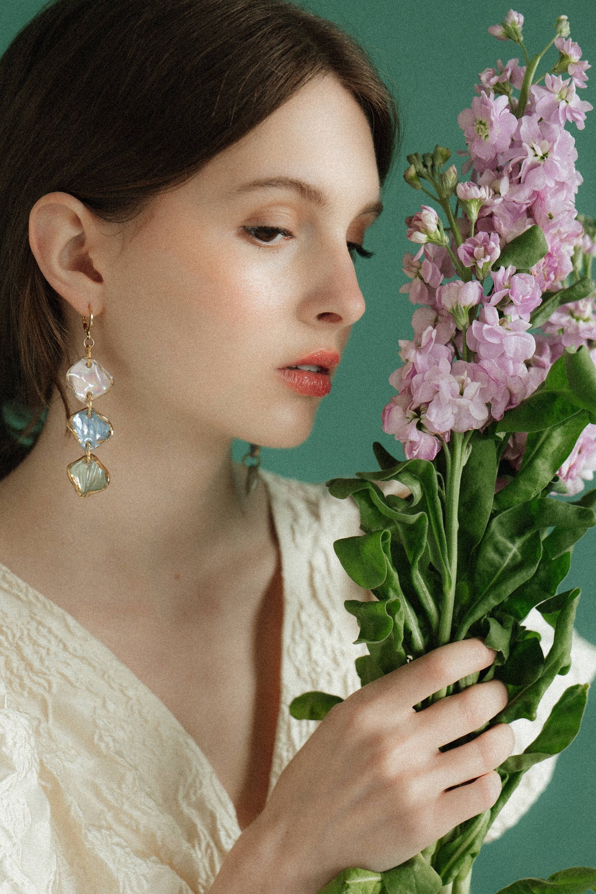 Carousel Pastel Drop Earrings - 18k Gold Plated