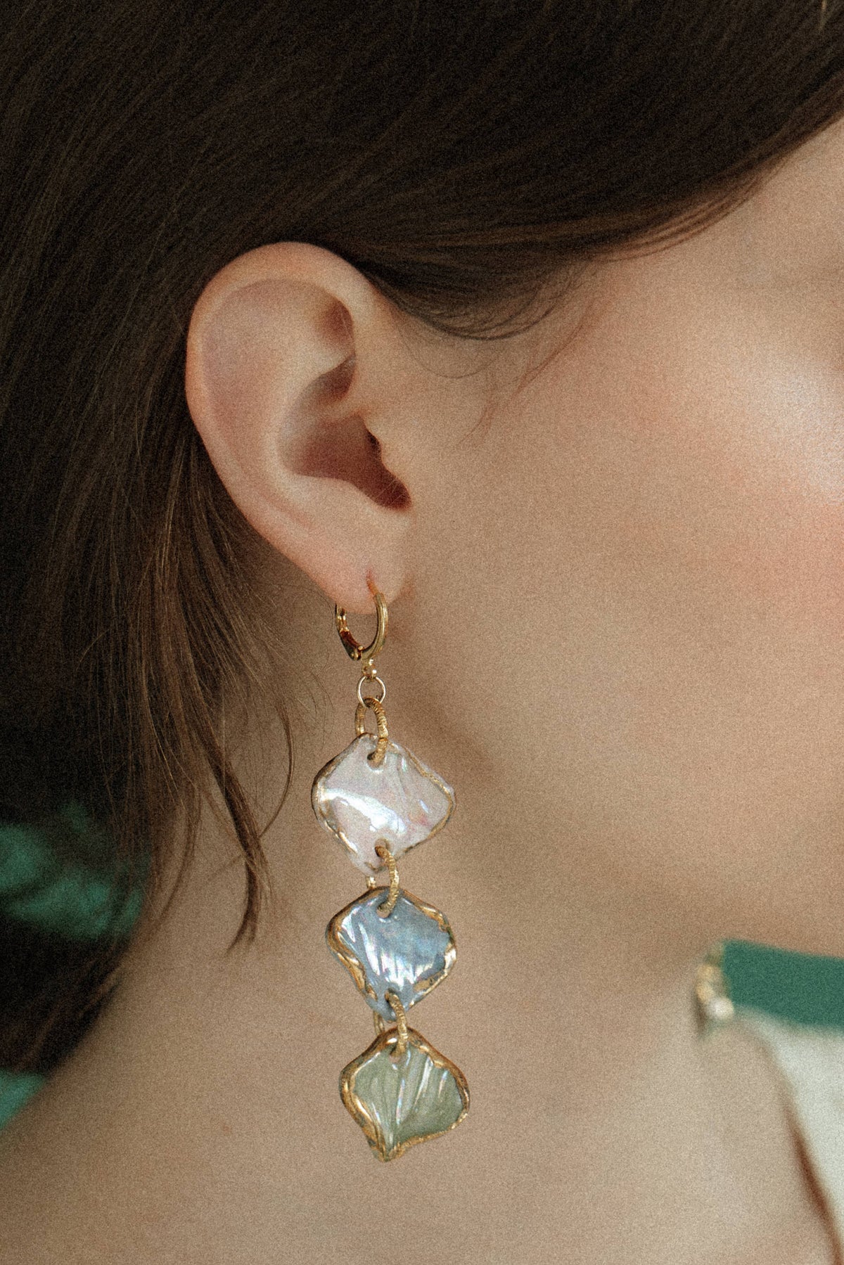 Carousel Pastel Drop Earrings - 18k Gold Plated