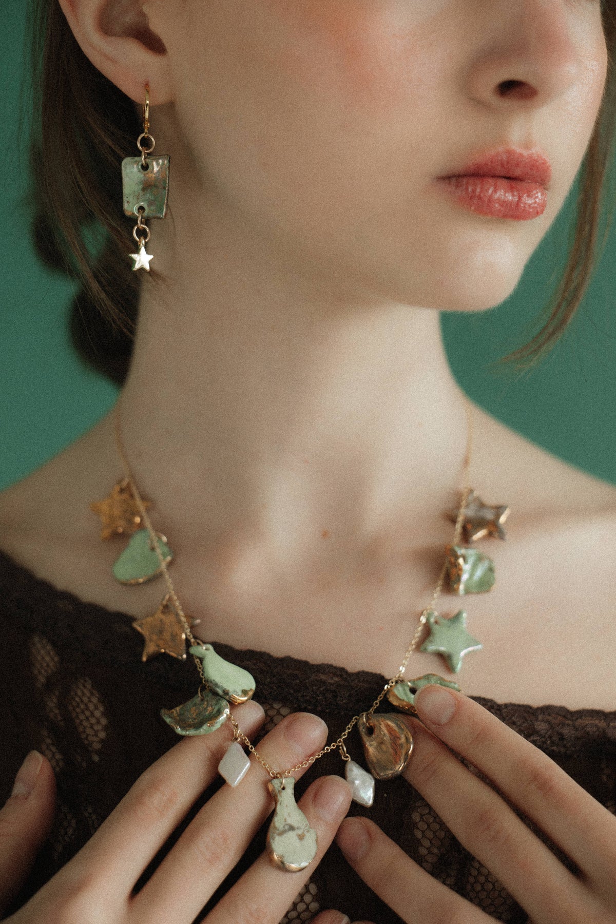 Crotalia Charm Necklace - 18k Gold Plated