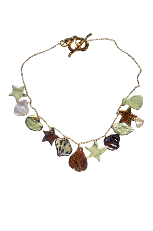 Crotalia Charm Necklace - 18k Gold Plated
