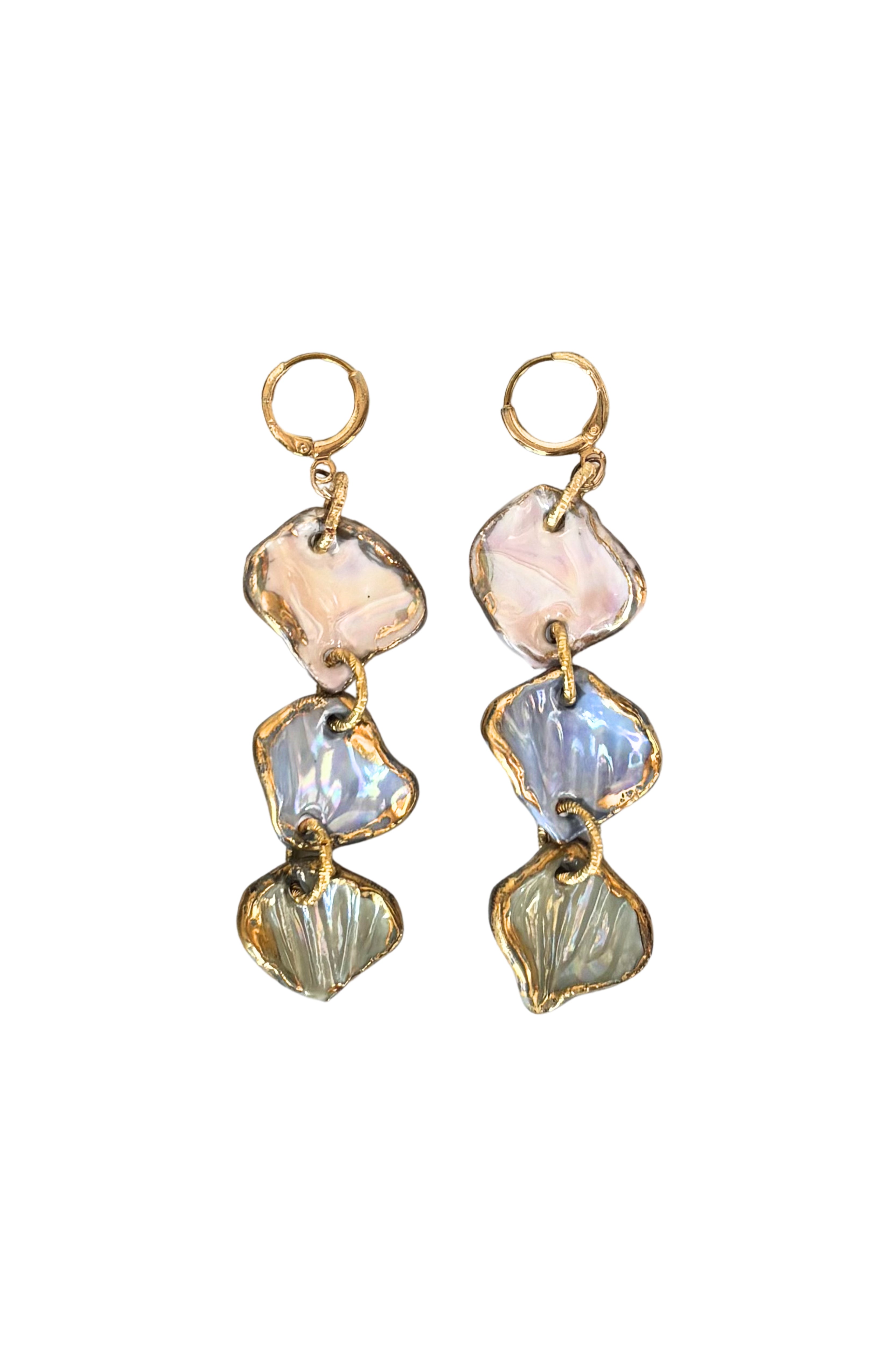 Carousel Pastel Drop Earrings - 18k Gold Plated