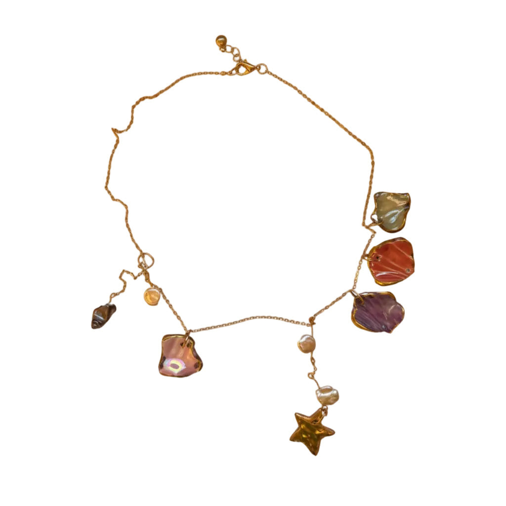 Star Witch Charm Necklace - 18k Gold Plated