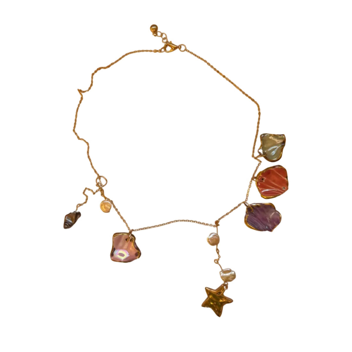 Star Witch Charm Necklace - 18k Gold Plated