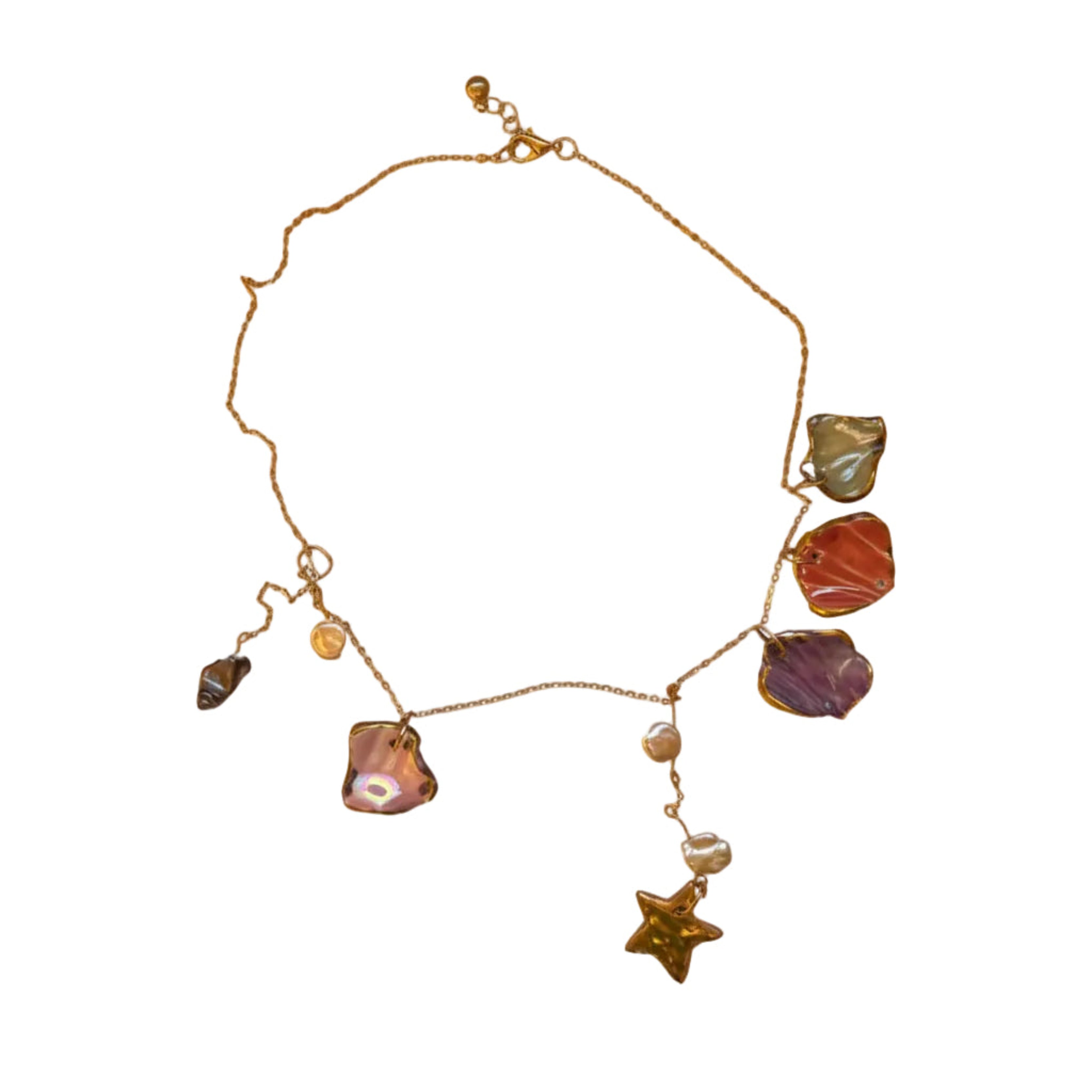 Star Witch Charm Necklace - 18k Gold Plated