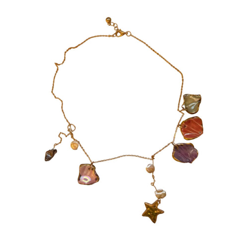 Star Witch Charm Necklace - 18k Gold Plated