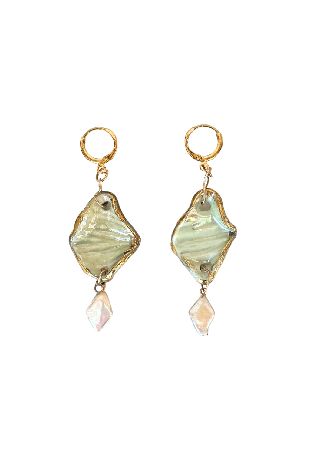 Day Moon Earrings - 18k Gold Plated