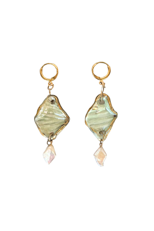 Day Moon Earrings - 18k Gold Plated